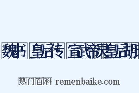 魏书·皇后传·宣武帝灵皇后胡氏是什么意思的图片